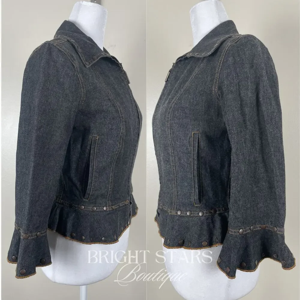 Rare Vintage Dark Denim Studded Jacket ASO Willow Rosenberg BtVS Y2K